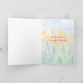 ハナビシソウのハッピーバースデー カード (内部)