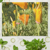 ハナビシソウの写真に対するブラシの効果を乾燥して下さい キッチンタオル (折り畳み)