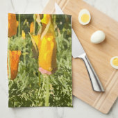 ハナビシソウの写真に対するブラシの効果を乾燥して下さい キッチンタオル (四つ折り)