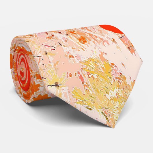 ハナビシソウの芸術のタイ ネクタイ (ロール)