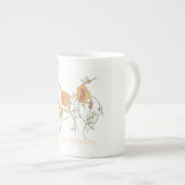 「ハナビシソウ」の中国のマグ ボーンチャイナマグカップ (正面右)