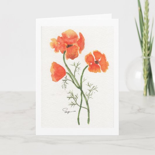 ハナビシソウ サンキューカード (正面)