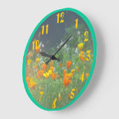 ハナビシソウ ラージ壁時計 (傾斜)