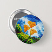 ハナビシソウ 缶バッジ (正面&裏面)