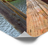 ハナペペ・スウィング・ブリッジ、カウアイ島、ハワイ ポスター (角)
