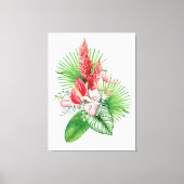 ハナホウ！白ハワイアン キャンバスプリント (正面)