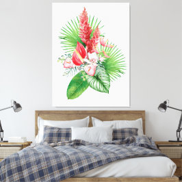 ハナホウ！白ハワイアン キャンバスプリント