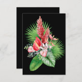 ハナホウ！黒ハワイアン花 サンキューカード (正面/裏面)