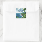 ハナマウイハワイロードトゥハナビーチコーストレトロ スクエアシール (バッグ)