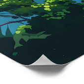 ハナマウイハワイロードトゥハナビーチコーストレトロ ポスター (角)