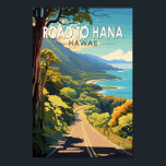 ハナマウイハワイ旅行アートヴィンテージへの道 ポスター<br><div class="desc">ベクターアートスタイル。ハナハイウェイは64.4マイルの長さのハワイ航路36、360号線で、カフルイと東マウイのハナの町を結んでいる。</div>