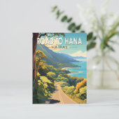 ハナマウイハワイ旅行アートヴィンテージへの道 ポストカード (スタンド正面)