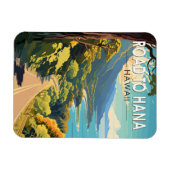 ハナマウイハワイ旅行アートヴィンテージへの道 マグネット (横)