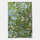 ハナミズキの枝春 キッチンタオル (縦)