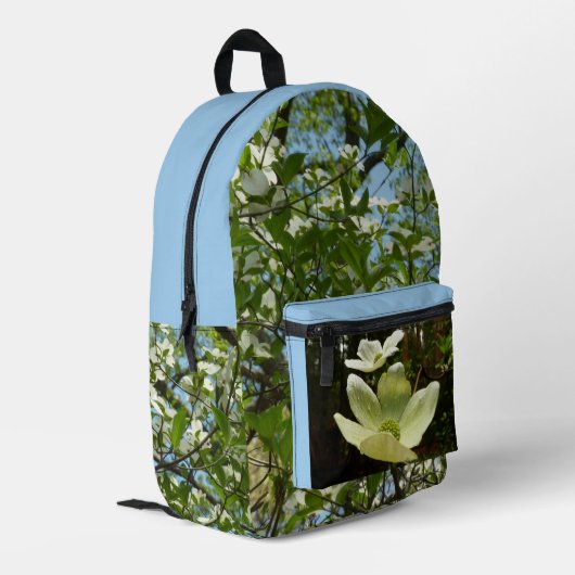 ハナミズキの枝春 プリントバックパック (裏面左端)