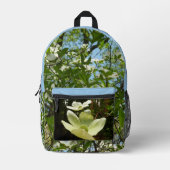ハナミズキの枝春 プリントバックパック (正面)