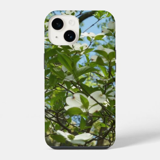 ハナミズキの枝 春の木々 iPhoneケース (裏面)