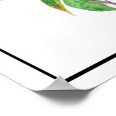 ハナミズキの水彩雀の鳥 ポスター (角)