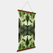 ハナミズキの白い花の抽象芸術 吊り下げ型タペストリー (傾斜あり)