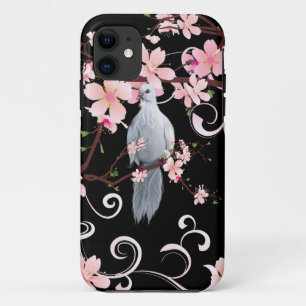 ハナミズキの花が咲く白い鳩 iPhone 11 ケース
