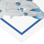 ハナミズキの花が走る ロングテーブルランナー (コーナー)