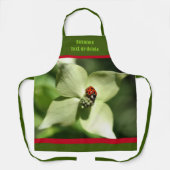 ハナミズキの花のラディバパーソナライズされたグ エプロン (正面)
