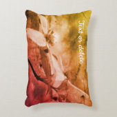 ハナミズキの花の白黒ヴィンテージ アクセントクッション (正面(垂直))