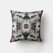 ハナミズキの花の自然パーソナライズされた クッション (裏面)