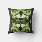 ハナミズキの花の自然パーソナライズされた クッション (裏面)