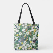 ハナミズキの花を咲かせるワラ トートバッグ (裏面)