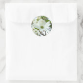 ハナミズキの花シール ラウンドシール (バッグ)