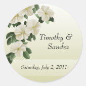 ハナミズキの花シール ラウンドシール (正面)