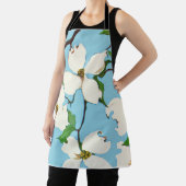 ハナミズキの花プリント エプロン (インサイチュ)
