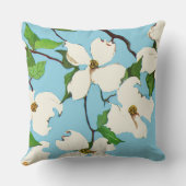 ハナミズキの花プリント クッション (裏面)