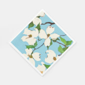 ハナミズキの花プリント スタンダードランチョンナプキン (角)