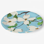 ハナミズキの花プリント ペーパープレート (アングル)