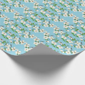 ハナミズキの花プリント ラッピングペーパー (角)