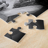 ハナミズキの花(白黒自然) ジグソーパズル (側面)