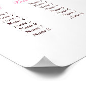 ハナミズキ結婚の花の座席表 ポスター (角)