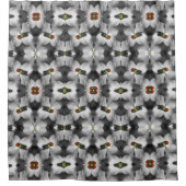 ハナミズキ花のラディバグ抽象芸術自然 シャワーカーテン (正面)