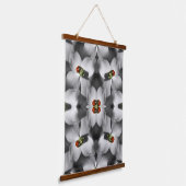 ハナミズキ花のラディバグ自然抽象芸術 吊り下げ型タペストリー (傾斜あり)