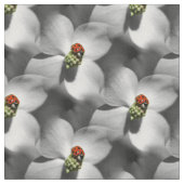 ハナミズキ花の自然模様 ファブリック (クローズアップ)