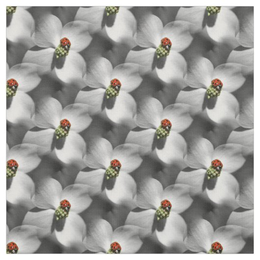 ハナミズキ花の自然模様 ファブリック (見本)