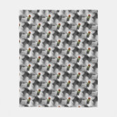 ハナミズキ花の自然模様 フリースブランケット (正面)