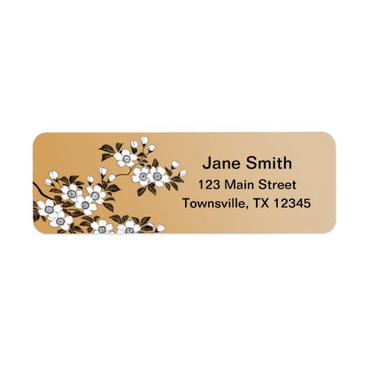 ハナミズキ花 ラベル (正面)