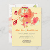 ハナミズキ/ピンク/桃/結婚式招待状はがき インビテーションポストカード (正面/裏面)