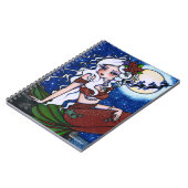 ハナリン著クリスマスイブの人魚のファンタジーの芸術 ノートブック (左側)