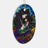 ハナリン著人魚のお母さんおよびベビーの水中芸術 セラミックオーナメント (右)