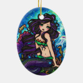 ハナリン著水中ファンタジーの人魚の芸術 セラミックオーナメント (裏面)