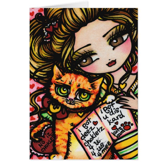 ハナリン著CATのかわいい喜劇的な芸術からのお母さんに (正面)